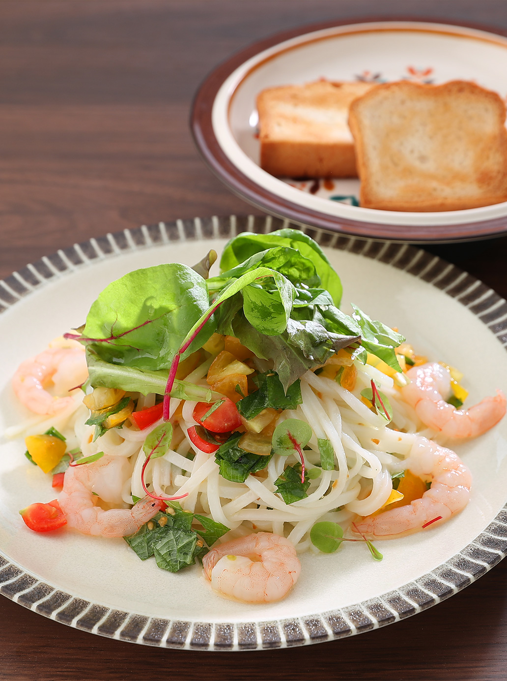 わさびと米粉麺の冷製パスタ
